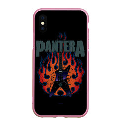 Чехол iPhone XS Max матовый Pantera - Пламя