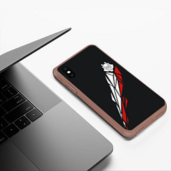 Чехол iPhone XS Max матовый G2 Jersey Pro 202223, цвет: 3D-коричневый — фото 2