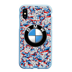 Чехол iPhone XS Max матовый BMW M PATTERN LOGO
