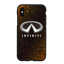 Чехол iPhone XS Max матовый INFINITI Шум, цвет: 3D-черный