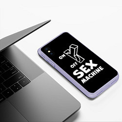 Чехол iPhone XS Max матовый SEX MACHINE Секс Машина, цвет: 3D-светло-сиреневый — фото 2