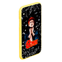 Чехол iPhone XS Max матовый Theres a Starman waiting in the sky, цвет: 3D-желтый — фото 2