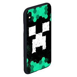 Чехол iPhone XS Max матовый MINECRAFT Графика, цвет: 3D-черный — фото 2