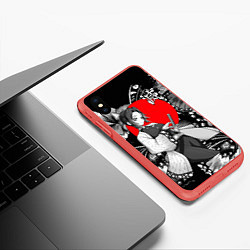 Чехол iPhone XS Max матовый Шинобу Кочо - бабочка, цвет: 3D-красный — фото 2