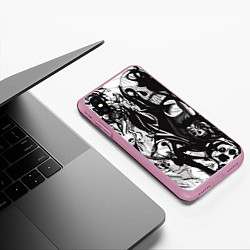 Чехол iPhone XS Max матовый Terrifying chaos, цвет: 3D-розовый — фото 2