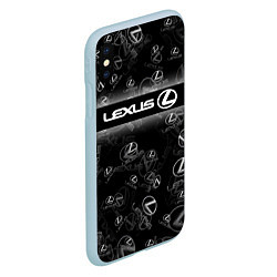 Чехол iPhone XS Max матовый LEXUS SPORT PATTERN, цвет: 3D-голубой — фото 2