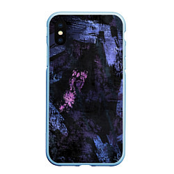 Чехол iPhone XS Max матовый Синий милитари, цвет: 3D-голубой