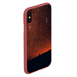 Чехол iPhone XS Max матовый Золотое небо, цвет: 3D-красный — фото 2