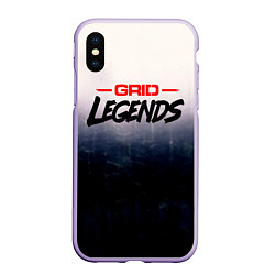 Чехол iPhone XS Max матовый Grid Legends, лого