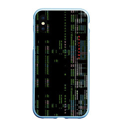 Чехол iPhone XS Max матовый Shutdown, цвет: 3D-голубой