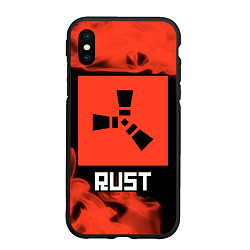 Чехол iPhone XS Max матовый RUST - Красное Пламя