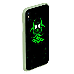 Чехол iPhone XS Max матовый Biohazard Биологическая опасность, цвет: 3D-салатовый — фото 2