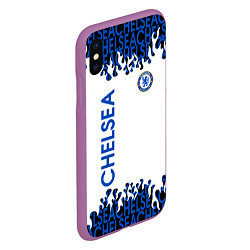 Чехол iPhone XS Max матовый Chelsea челси спорт, цвет: 3D-фиолетовый — фото 2