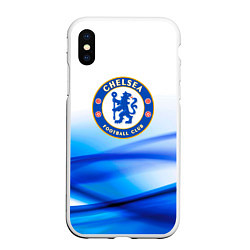 Чехол iPhone XS Max матовый Челси chelsea, цвет: 3D-белый