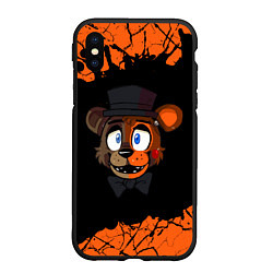 Чехол iPhone XS Max матовый FNAF - ФРЕДДИ Краска