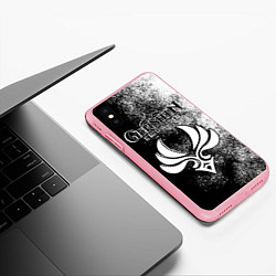 Чехол iPhone XS Max матовый ГЕНШИН ИМПАКТ - АНЕМО ЧБ, цвет: 3D-баблгам — фото 2