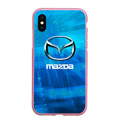 Чехол iPhone XS Max матовый Mazda мазда, цвет: 3D-розовый