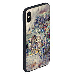 Чехол iPhone XS Max матовый Fallout - city, цвет: 3D-черный — фото 2