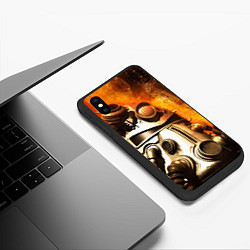 Чехол iPhone XS Max матовый Fallout - Arch Dornan, цвет: 3D-черный — фото 2