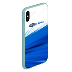 Чехол iPhone XS Max матовый Subaru субару sport, цвет: 3D-мятный — фото 2