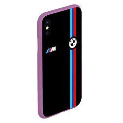 Чехол iPhone XS Max матовый БМВ 3 STRIPE BMW, цвет: 3D-фиолетовый — фото 2