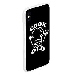 Чехол iPhone XS Max матовый Cook old Старый повар Куколд, цвет: 3D-белый — фото 2