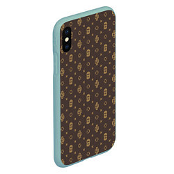 Чехол iPhone XS Max матовый Узор Monogramm Dope Ski Mask Camo Dope Street Mark, цвет: 3D-мятный — фото 2