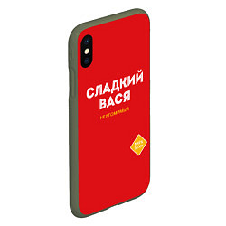 Чехол iPhone XS Max матовый СЛАДКИЙ ВАСЯ, цвет: 3D-темно-зеленый — фото 2