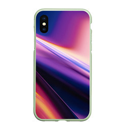 Чехол iPhone XS Max матовый Градиент Абстрактный Фон, цвет: 3D-салатовый