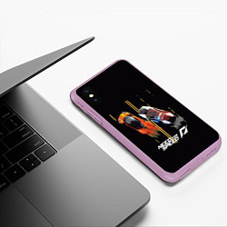 Чехол iPhone XS Max матовый NFS гонки, цвет: 3D-сиреневый — фото 2