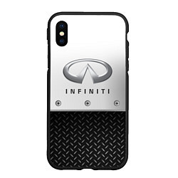 Чехол iPhone XS Max матовый Infiniti сталь