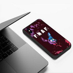 Чехол iPhone XS Max матовый FIVE NIGHTS AT FREDDYS - БОННИ, цвет: 3D-черный — фото 2