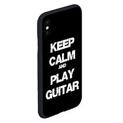 Чехол iPhone XS Max матовый KEEP CALM AND PLAY GUITAR, цвет: 3D-черный — фото 2