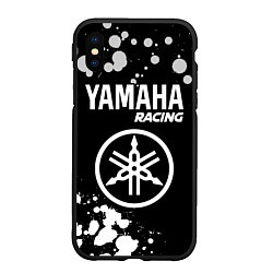 Чехол iPhone XS Max матовый YAMAHA Racing Краска, цвет: 3D-черный