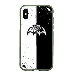 Чехол iPhone XS Max матовый BRING ME THE HORIZON черное былое, цвет: 3D-темно-зеленый