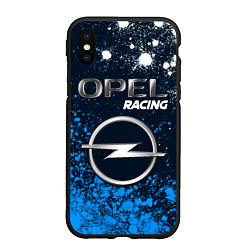 Чехол iPhone XS Max матовый OPEL Racing Краска, цвет: 3D-черный