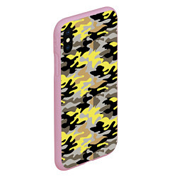 Чехол iPhone XS Max матовый Желтый, Черный, Серый, Модный камуфляж, цвет: 3D-розовый — фото 2