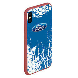 Чехол iPhone XS Max матовый Ford форд, цвет: 3D-красный — фото 2