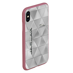 Чехол iPhone XS Max матовый JAGUR геометрические фигуры, цвет: 3D-малиновый — фото 2