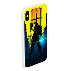 Чехол iPhone XS Max матовый Anime Cyberpunk, цвет: 3D-белый — фото 2