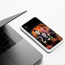 Чехол iPhone XS Max матовый Рафталия и Наофуми, цвет: 3D-белый — фото 2