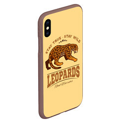 Чехол iPhone XS Max матовый ЛЕОПАРД - LEOPARDS, цвет: 3D-коричневый — фото 2