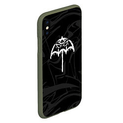 Чехол iPhone XS Max матовый Bring me the horizon, цвет: 3D-темно-зеленый — фото 2