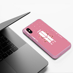 Чехол iPhone XS Max матовый Bts ARMY, цвет: 3D-розовый — фото 2