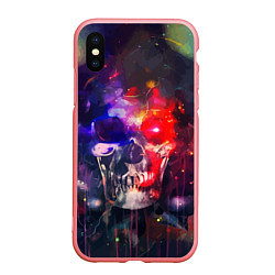 Чехол iPhone XS Max матовый Vanguard neon skull Fashion pattern, цвет: 3D-баблгам