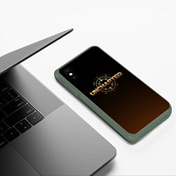 Чехол iPhone XS Max матовый Анчартед: На картах не значится, цвет: 3D-темно-зеленый — фото 2