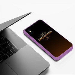 Чехол iPhone XS Max матовый Анчартед: На картах не значится, цвет: 3D-фиолетовый — фото 2