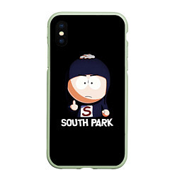 Чехол iPhone XS Max матовый South Park - мультфильм Южный парк, цвет: 3D-салатовый