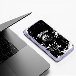 Чехол iPhone XS Max матовый Deftones - глаз, цвет: 3D-светло-сиреневый — фото 2