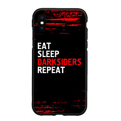 Чехол iPhone XS Max матовый Eat Sleep Darksiders Repeat Краска